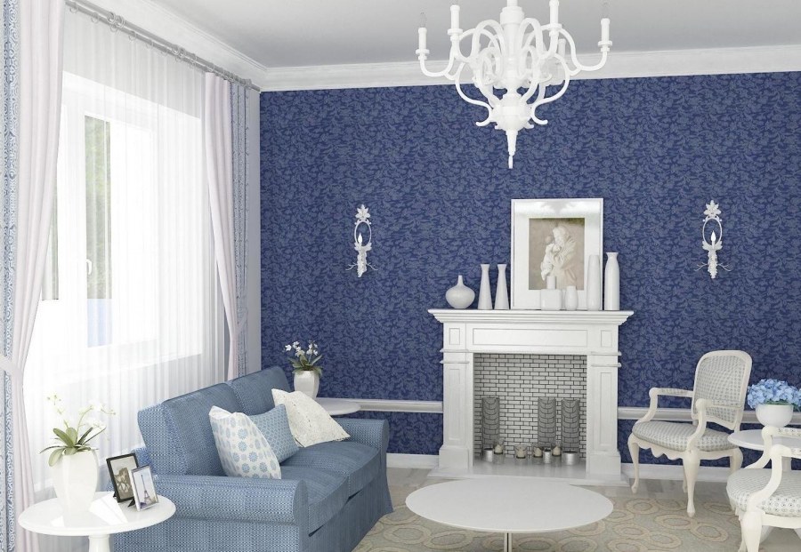 Бирюзово синий цвет в интерьере