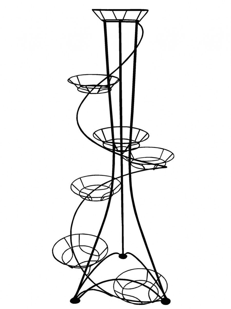 Подставка м. напольная на 7 горшков спираль м0000075