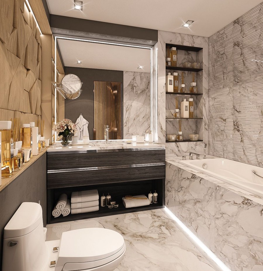 Ванная комната в Мраморном стиле