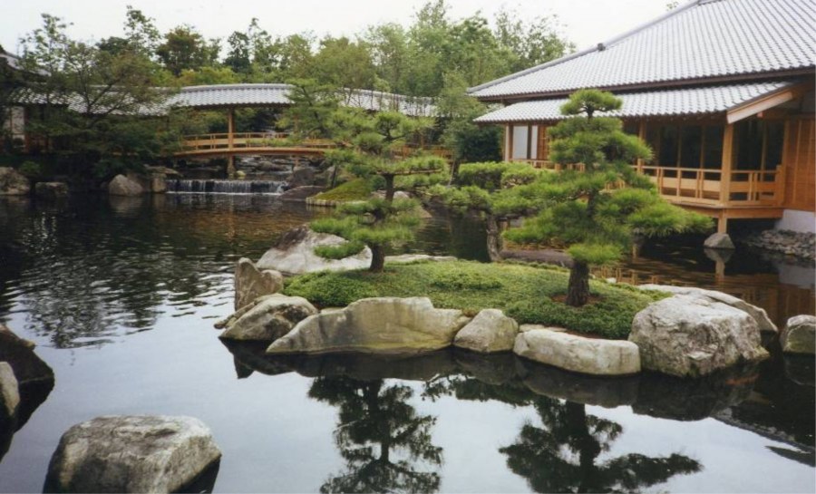 Искусственный пруд в японском стиле