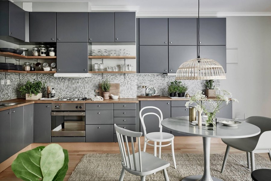 Серая кухня в интерьере