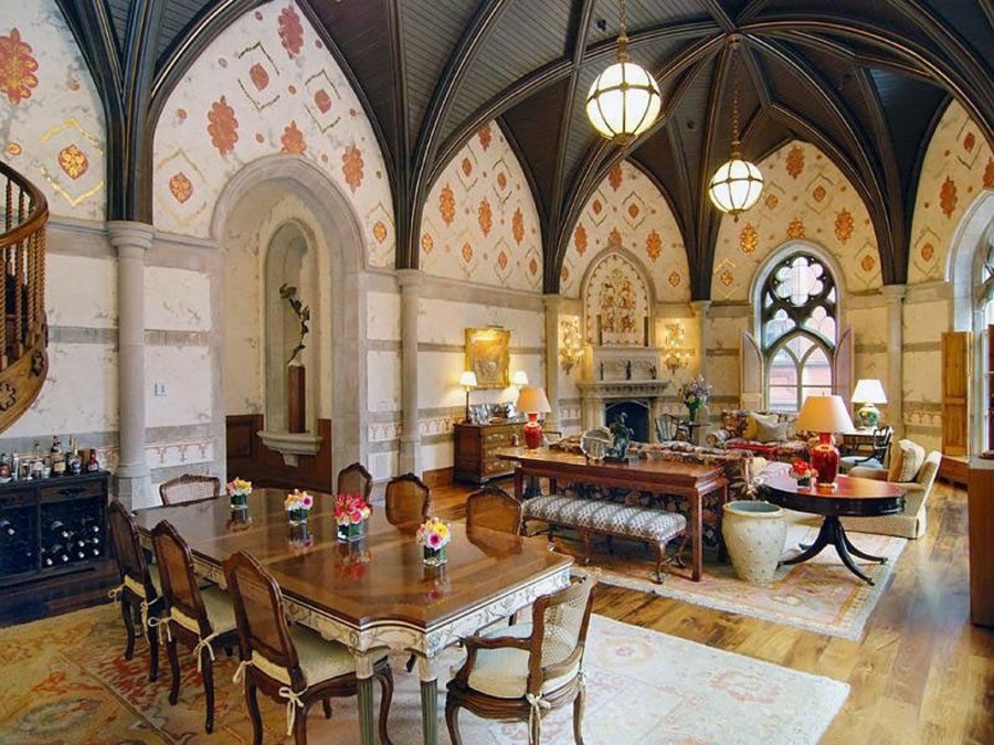 Романский стиль в интерьере средневековья