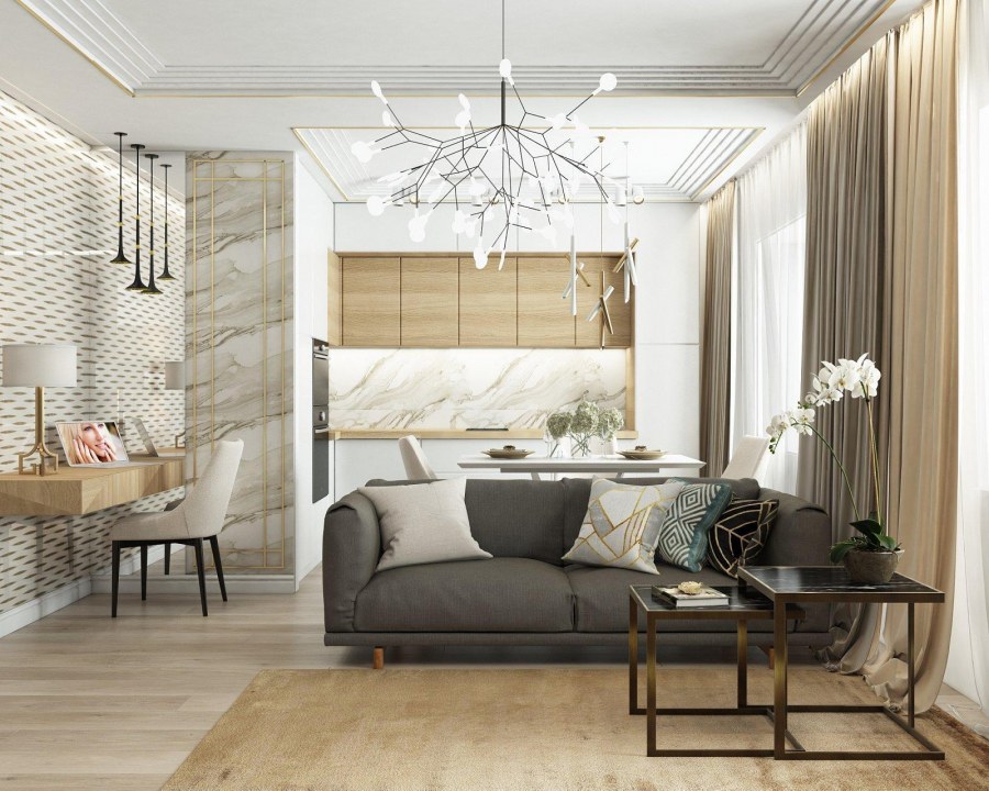 Интерьер гостиной в современном стиле