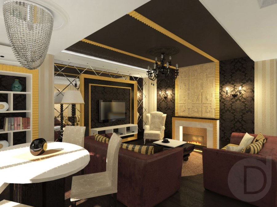 Гостиная ар деко Амели