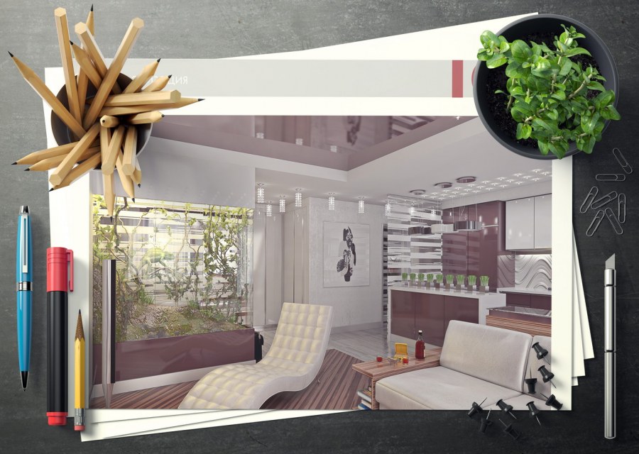 Двухэтажная квартира в современном стиле