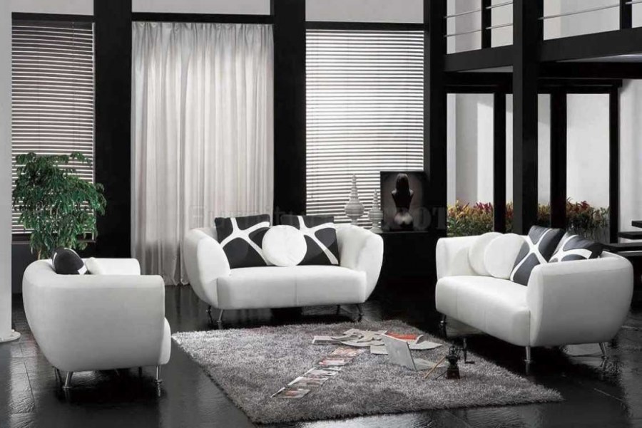 Диван белый с черным