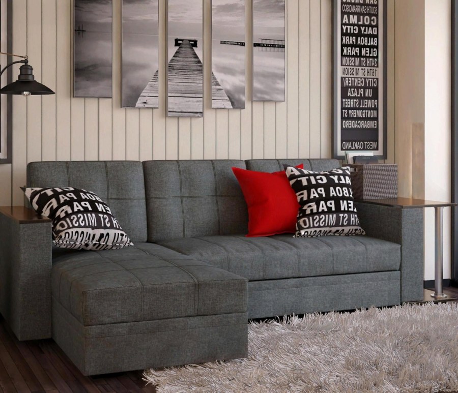 Угловой диван с баром "Атлант" кофе