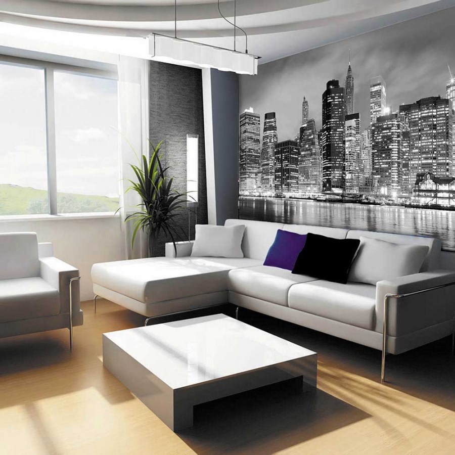 Стильные фотообои в интерьере