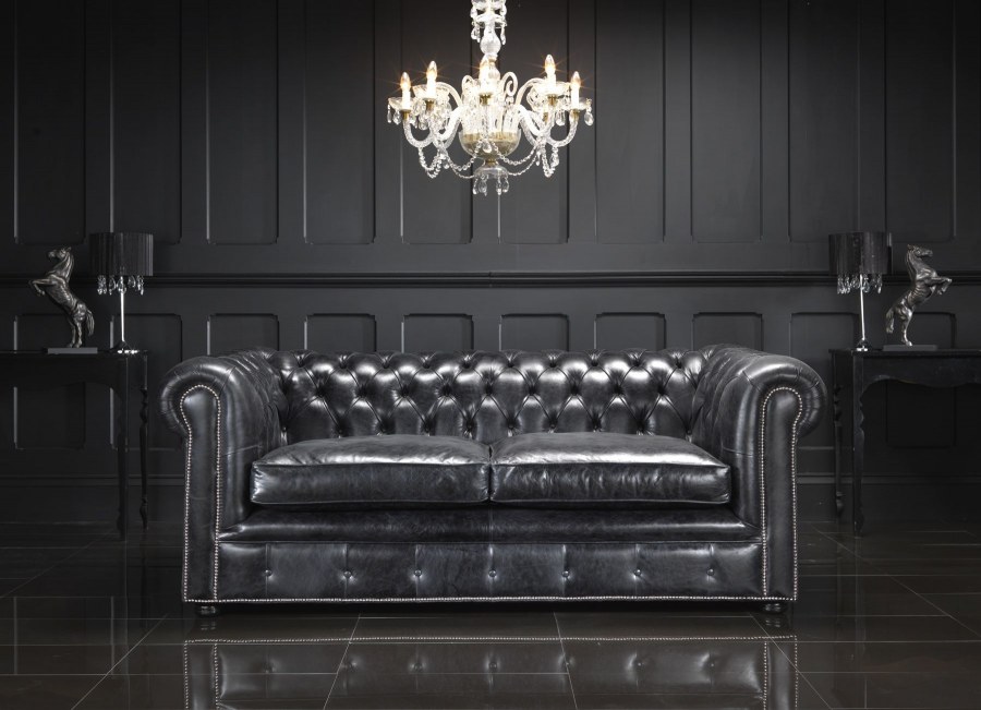Диван Честерфилд черный