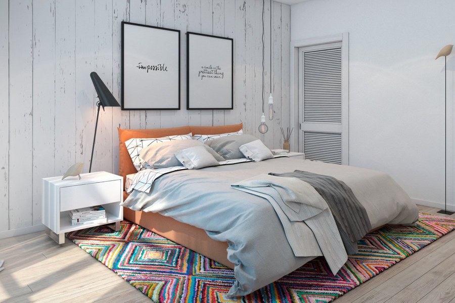 Гостиная бохо Сканди