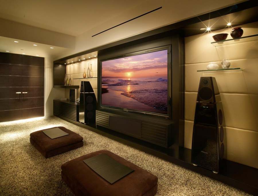 Гостиные с большим телевизором