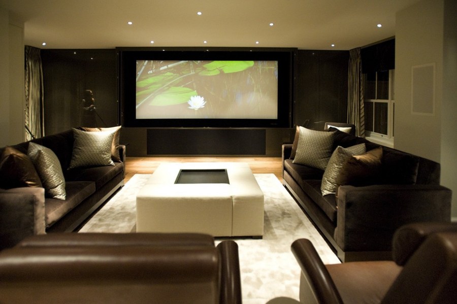 Гостиные с большим телевизором