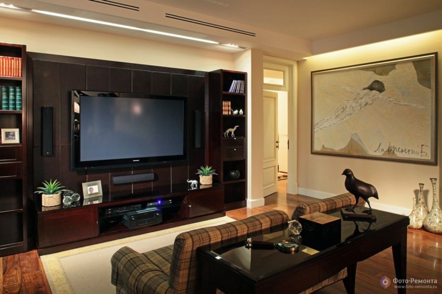 Гостиная зона телевизора