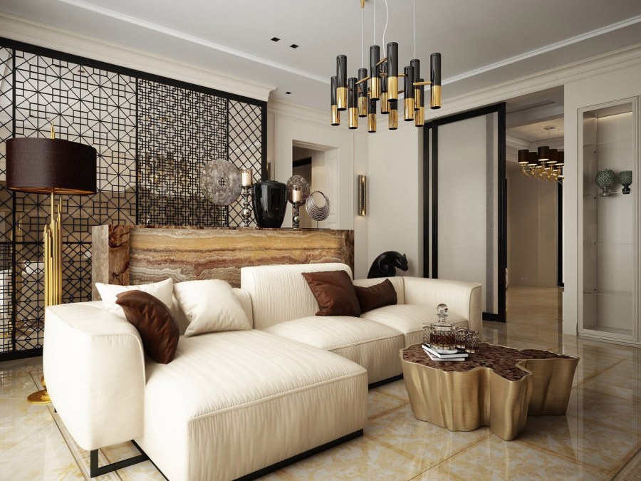 Небольшая гостиная в стиле арт-деко