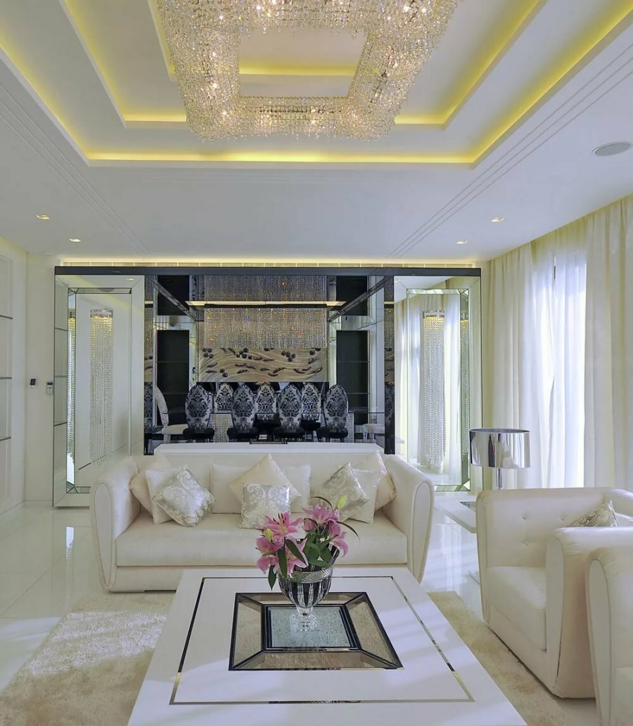 Интерьер арт деко гостиная кухня