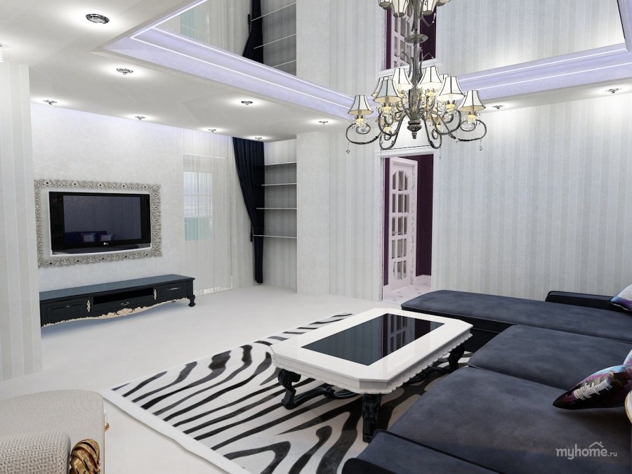 Гостиная в стиле классика и арт деко