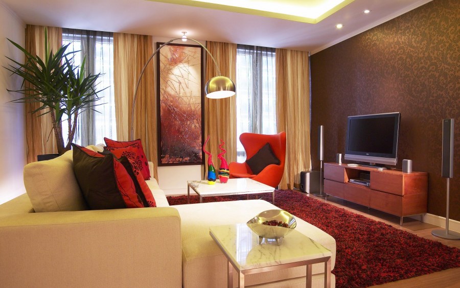 Отделочные материалы для гостиной комнаты