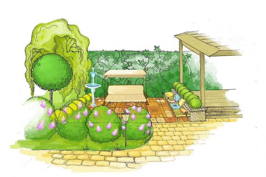 Ландшафтный дизайнер клипарт