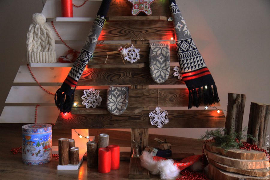 Деревянный новогодний декор