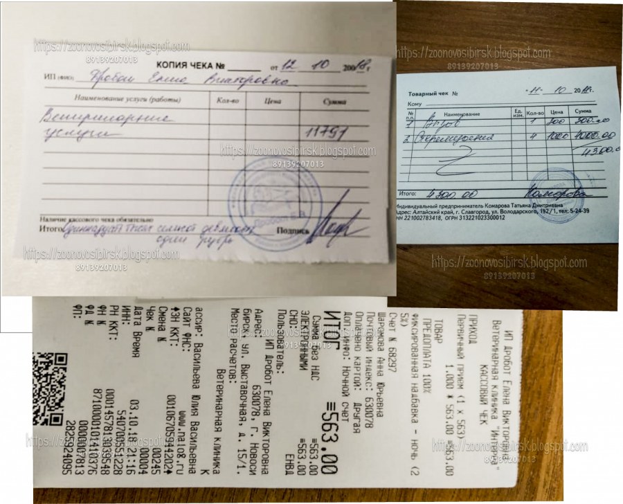 Кассовый чек автосервиса