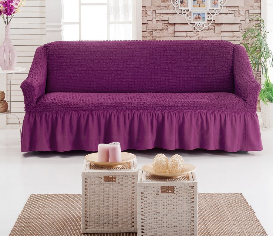 Стенка в гостиную с синим диваном