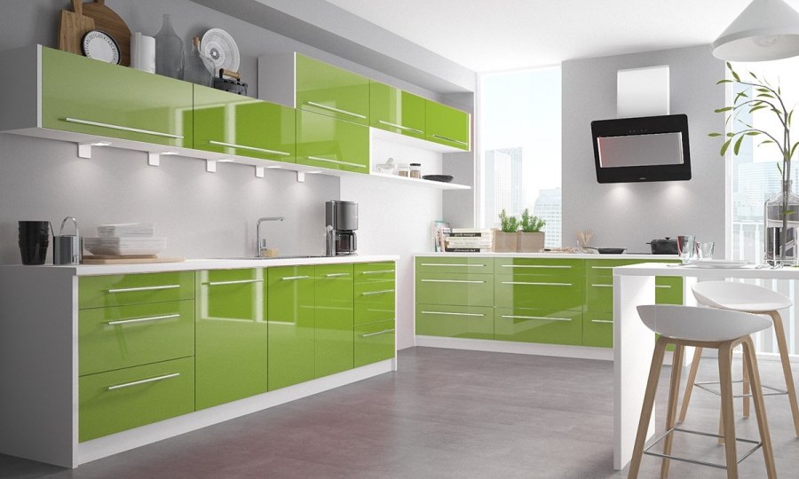 Кухонные гарнитуры с ручками