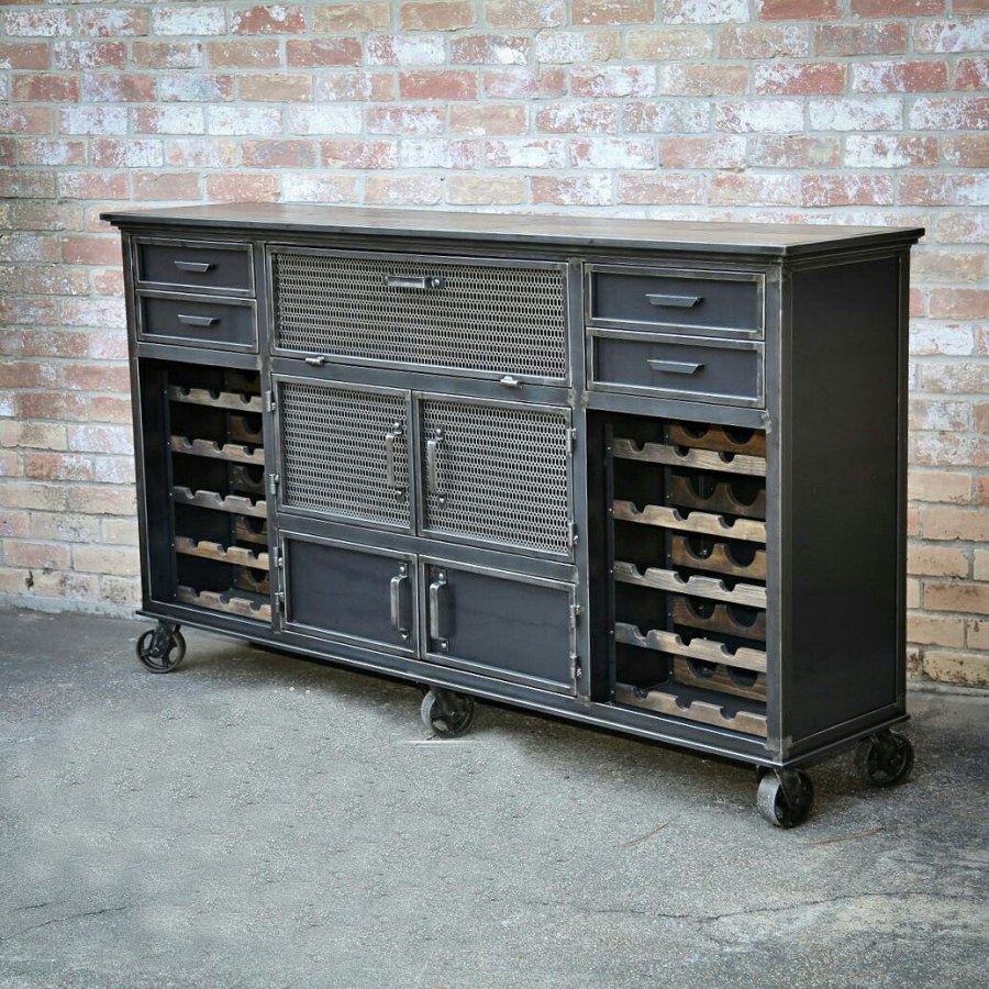 Винный шкаф лофт металл