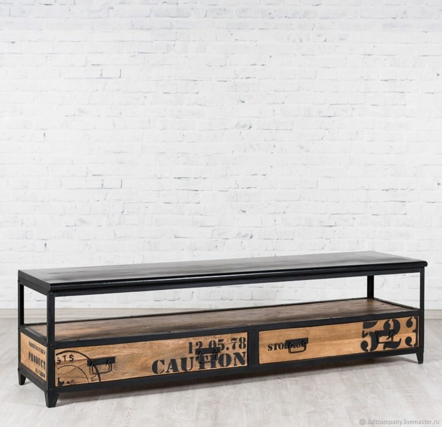 Тумба под телевизор лофт Индастриал