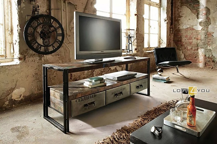 Белфан тумбы под ТВ В стиле лофт