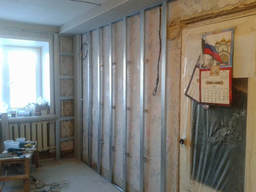 Каркас для фальш стены