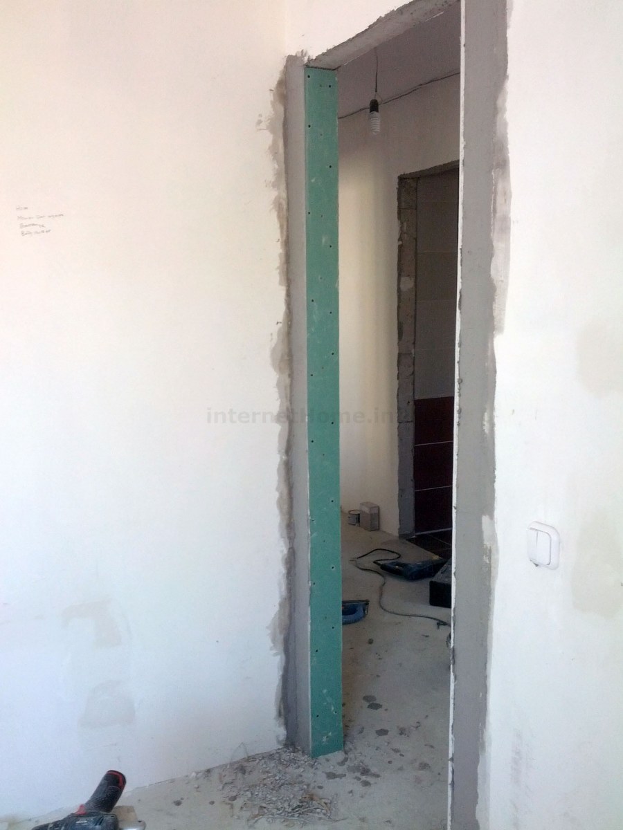 Дверной проем из гипсокартона для двери 70 см