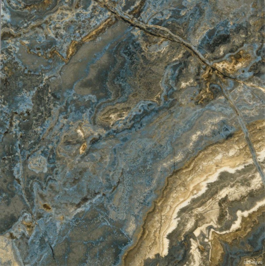 Плитка Agate Blue Pulido 44.63x44.63, м2