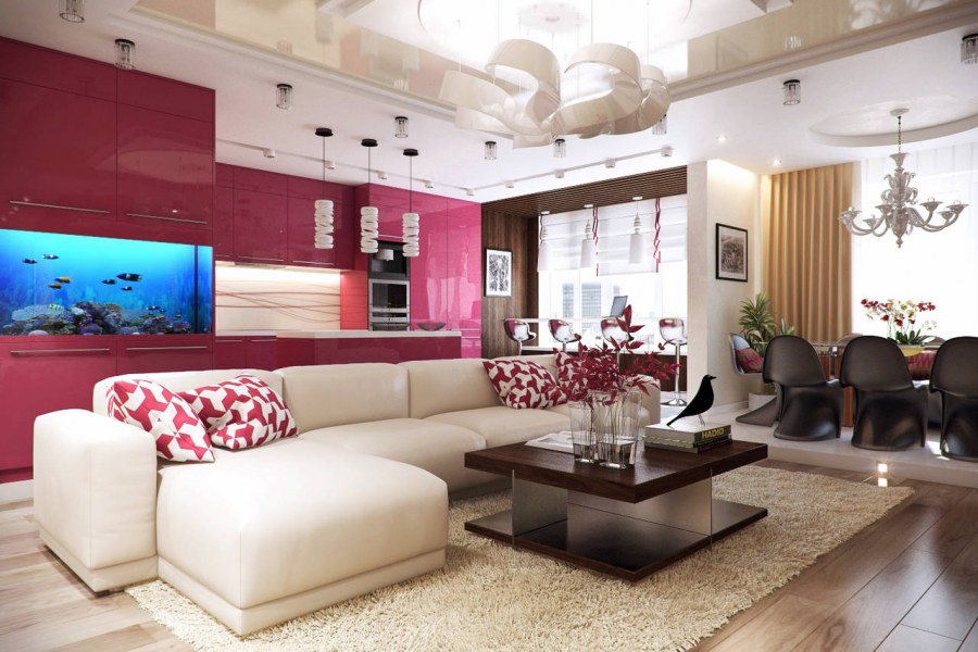 Неоновая подсветка в комнате