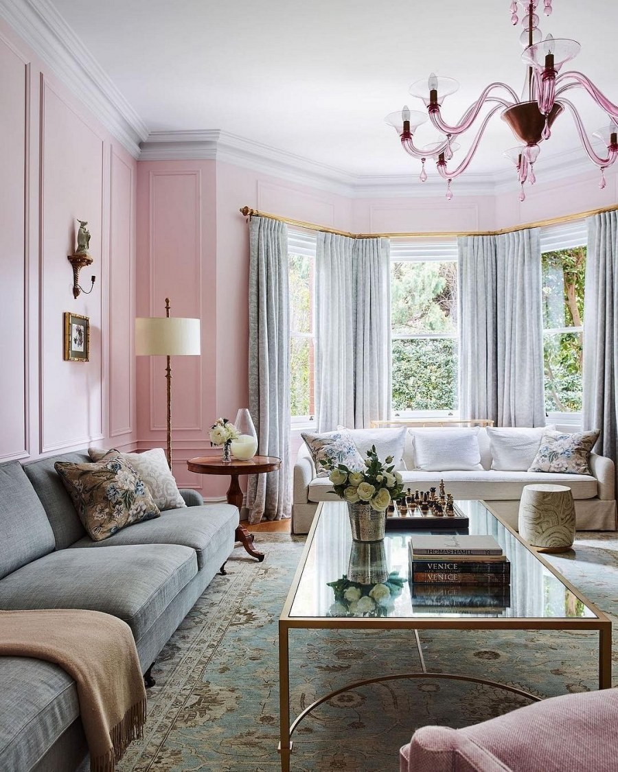 Розовый цвет в интерьере