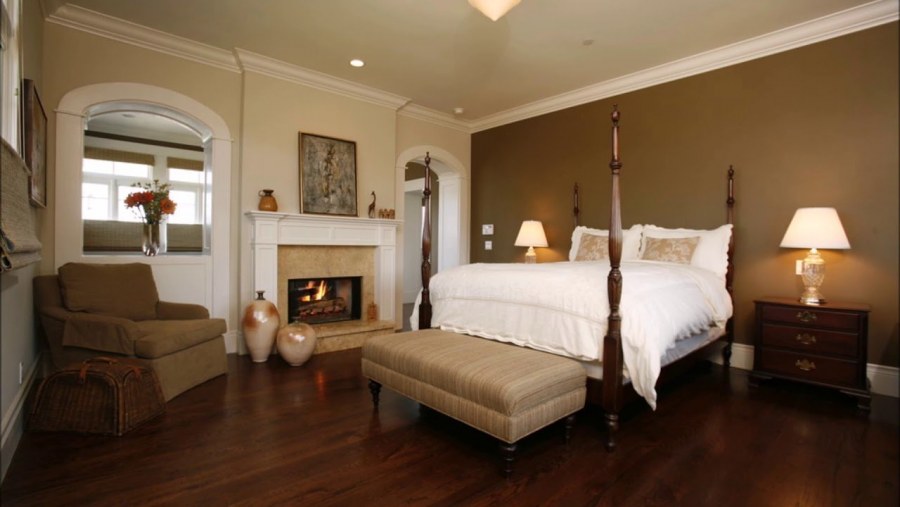 Светло коричневые стены в интерьере