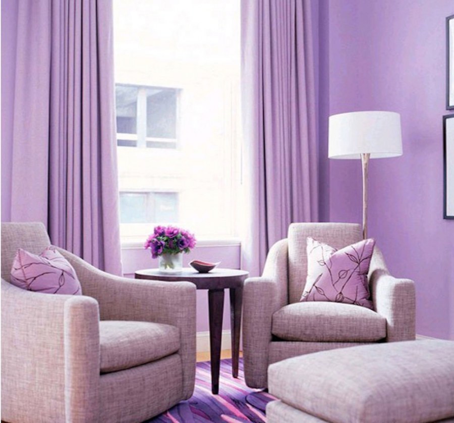 Сиреневый цвет в интерьере