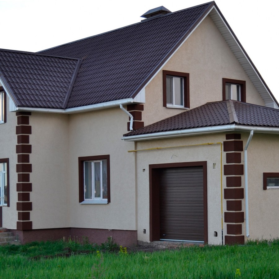 Фасады домов штукатурка