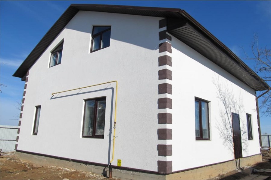 Отделка фасада штукатуркой