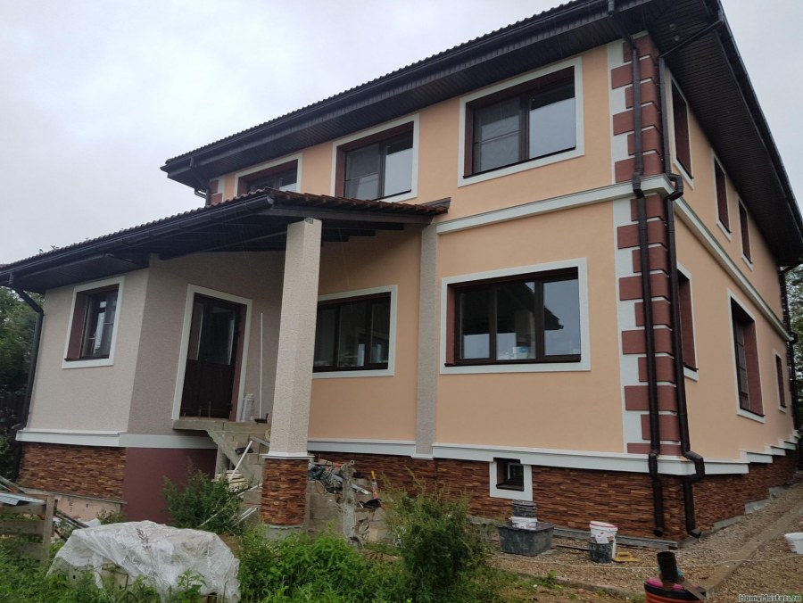 Фасады домов из газобетона