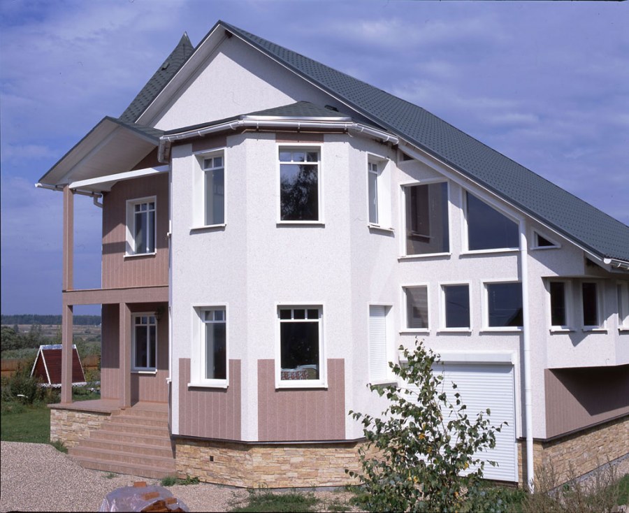 Отделка фасада штукатуркой