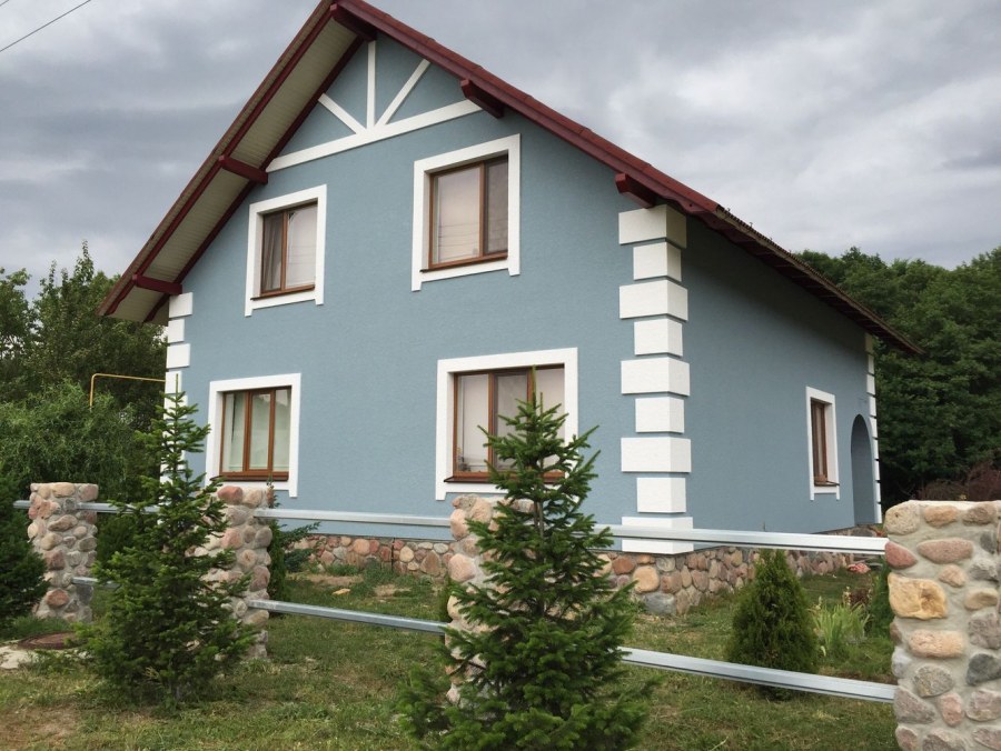 Отделка фасада штукатуркой