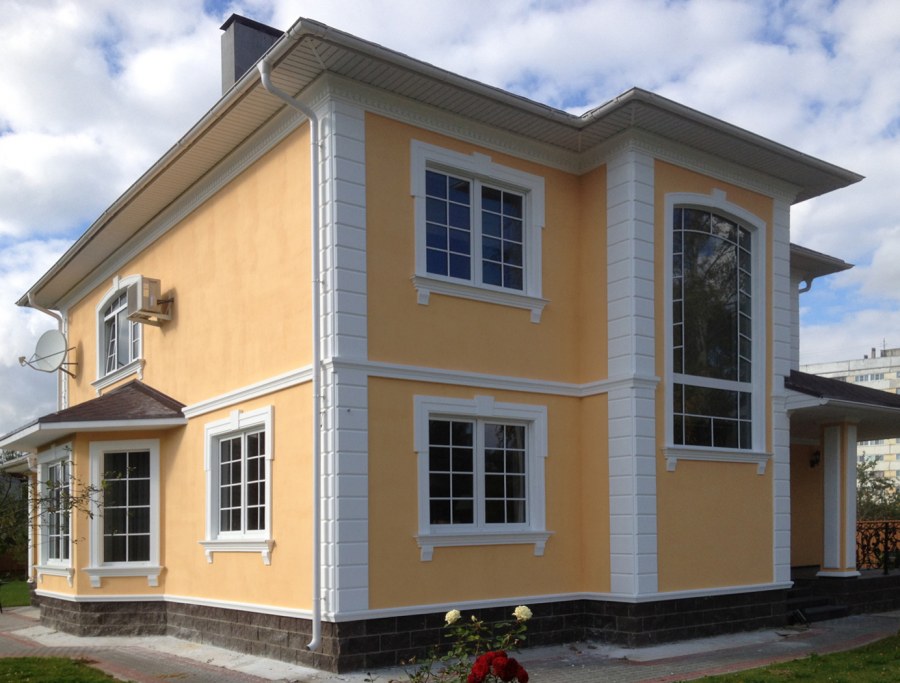 Отделка фасада пенопластом