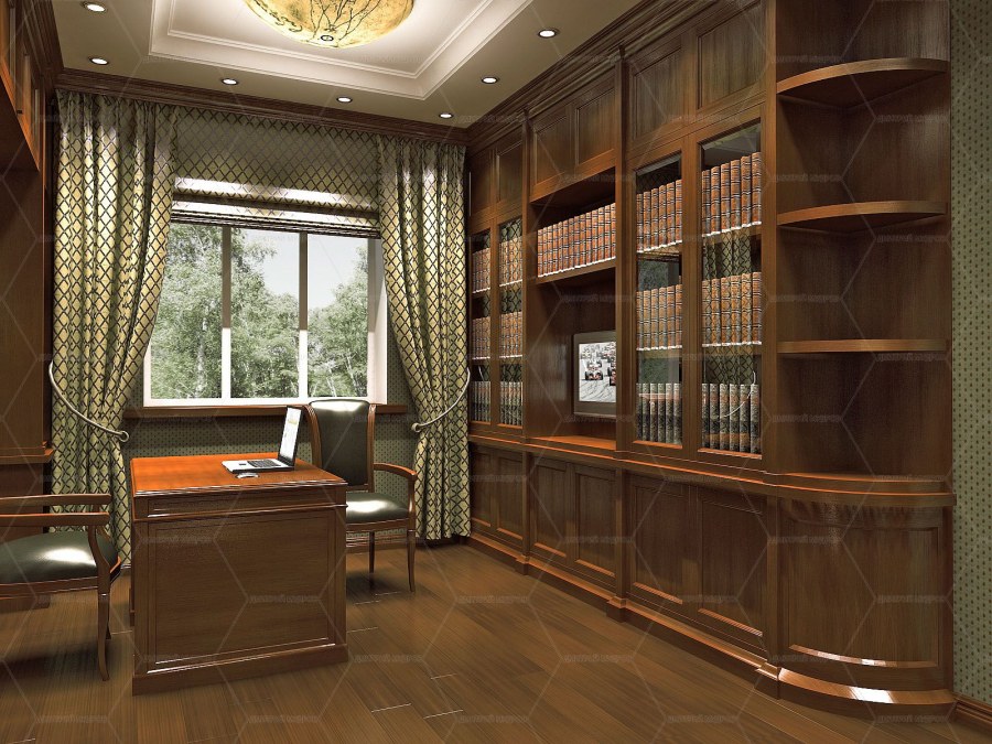 Домашний кабинет в классическом стиле
