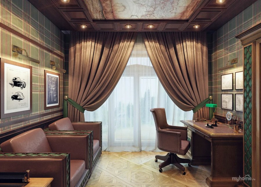 Шторы для кабинета в доме