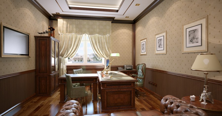 Маленький кабинет в классическом стиле