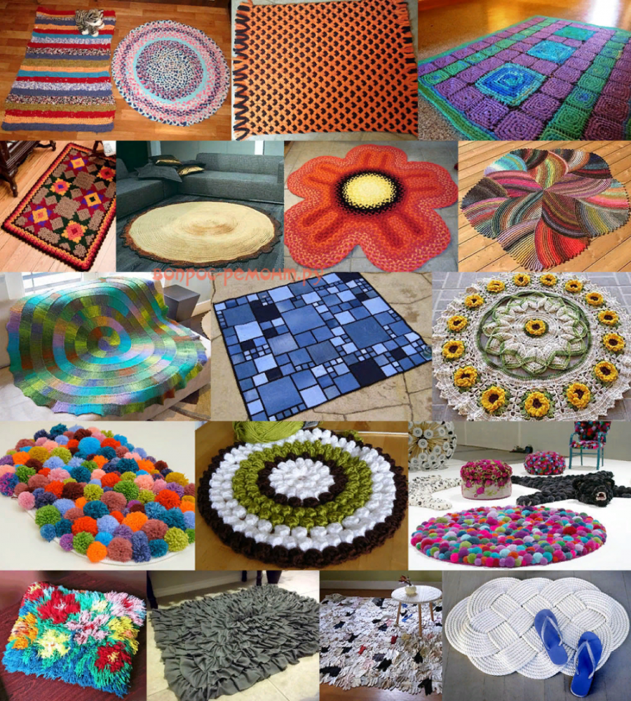 Коврик из ненужных вещей