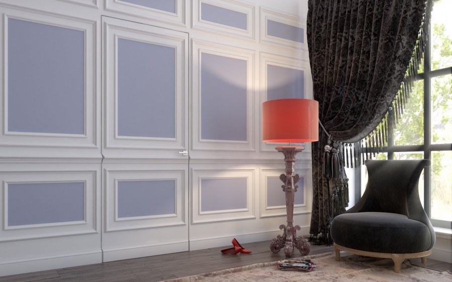 Скрытые двери с молдингами