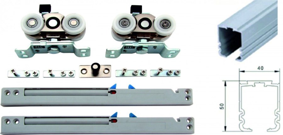 Ролики с доводчиком Arni 047 для раздвижных дверей
