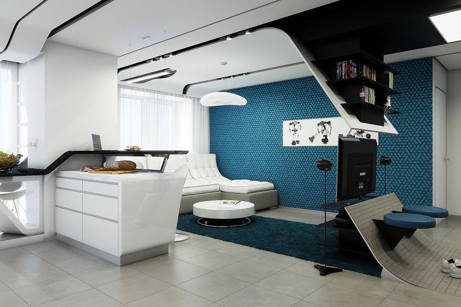 Комната в стиле будущего