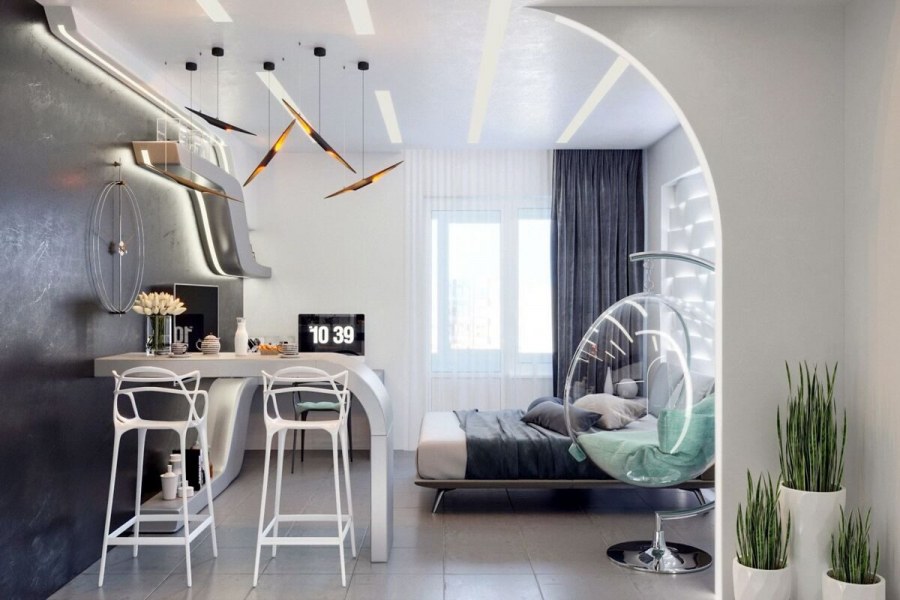 Гостиная в футуристическом стиле